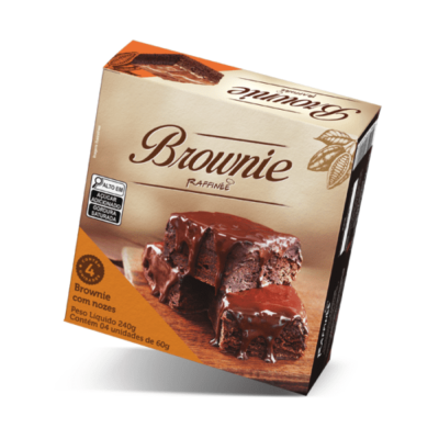 BROWNIE CHOCOLATE E NOZES 4 X 60 G RAFINEE