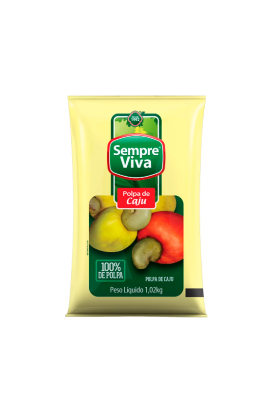 BARRA POLPA CAJU 1,02 KG SEMPRE VIVA