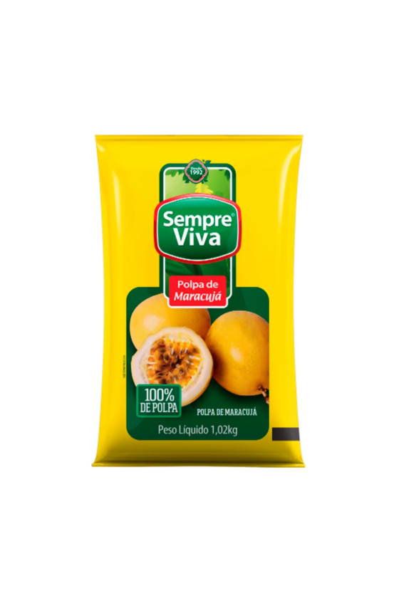 BARRA POLPA MARACUJA 1,02 KG SEMPRE VIVA