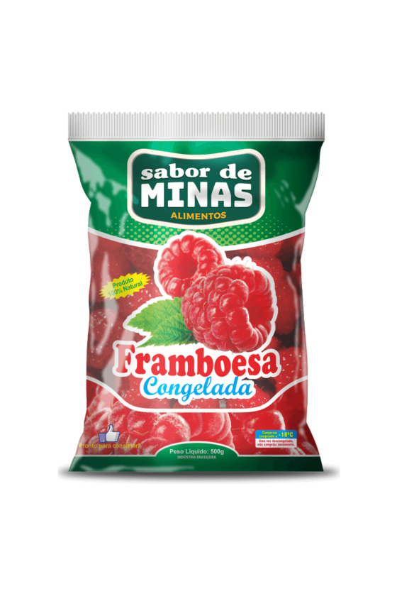 FRUTA FRAMBOESA FRACIONADA PCT 10 X 120 G SABOR DE MINAS