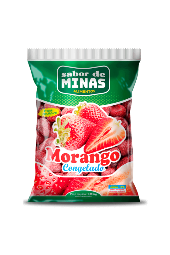 FRUTA MORANGO PCT 1,005 KG SABOR DE MINAS